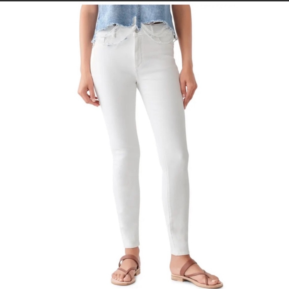 DL Florence skinny white denim